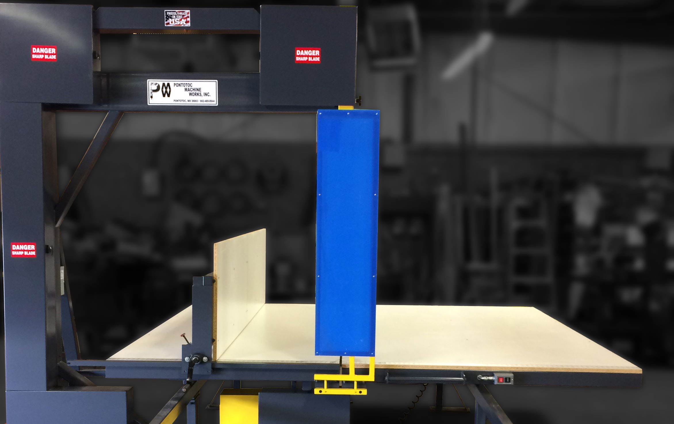 Picture of a Industrial Vertical Band Saw Made For Foam Cutting